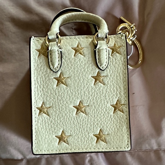 NWT Coach Mini Bag in White with Gold Stars - Picture 5 of 8